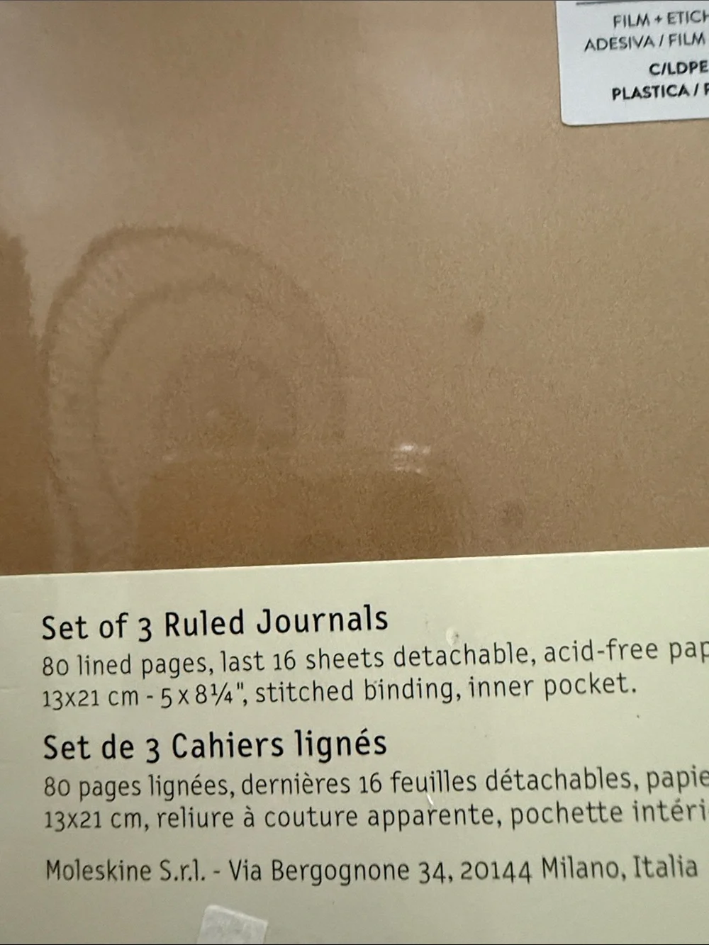 Moleskine Cahiers Ruled Journals - A Set of 3 Kraft Brown. New!